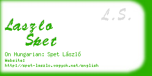 laszlo spet business card